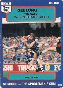 1990 AFL Scanlens Stimorol #16 Gary Ablett Front